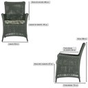 Ver imagem 5 de 4 Poltronas e 1 Mesa Igapó Alumínio Preta Corda Náutica E5 Verde