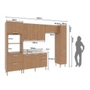 Ver imagem 6 de Cozinha Modulada Completa Torre Quente Balcão com Tampo 6 Peças Cz3100