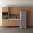 Ver imagem 1 de Cozinha Modulada Completa Torre Quente Balcão com Tampo 6 Peças Cz3100