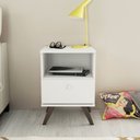 Ver imagem 2 de Mesa de Cabeceira Retrô Rt 3019 - 1 Gaveta e 1 Nicho - Móvel Bento