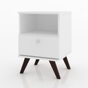 Ver imagem 1 de Mesa de Cabeceira Retrô Rt 3019 - 1 Gaveta e 1 Nicho - Móvel Bento