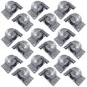 Ver imagem 1 de Kit 18 Chapinhas Chapa Inclinada 15º com Tubo Fixação Pés Palito Rosca 5/16 Zincada