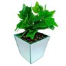 Vaso Decorativo Espelhado Triângulo com Buquê de Planta Hera Artificial - 2