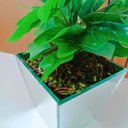 Ver imagem 4 de Vaso Decorativo Espelhado Triângulo com Buquê de Planta Hera Artificial