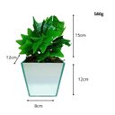 Ver imagem 5 de Vaso Decorativo Espelhado Triângulo com Buquê de Planta Hera Artificial
