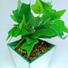 Vaso Decorativo Espelhado Triângulo com Buquê de Planta Hera Artificial - 6