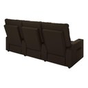 Ver imagem 2 de Poltrona Reclinável para Cinema Parma 3 Lugares Baú Usb Pu Marrom Fh1 - D'Rossi