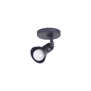 Spot Sobrepor 1 Lâmpada Direcionável E-27 Preto