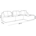 Ver imagem 4 de Sofá 4 Lugares com Chaise Direito Sala Living 288cm Arlo F04 Veludo Cinza Tc-12023 - Lyam Decor
