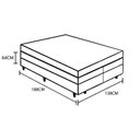 Ver imagem 3 de Cama Box Baú Bipartida Casal Elegance Euro Pillow Espuma D33 Courino Bege 138cm