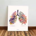 Ver imagem 5 de Kit 3 Quadro Decorativo Coração Cérebro Pulmão Flores Medico Qualidade Premium Moderno 28x20cm