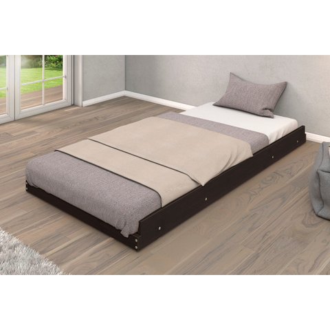 Cama Auxiliar Madeira Maciça Cor Tabaco