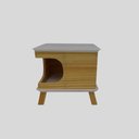 Ver imagem 2 de Casinha Cubo Cães Gatos Madeira Maciça Pinus + Compensado