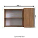Ver imagem 3 de Armário Aéreo Cozinha Athena 2 Portas Freijo/cinza- Irm Móveis