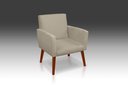 Ver imagem 1 de Poltrona Decorativa Nina Suede Bege - Pandora Decor