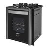 Fogão Fischer Gran Cheff de Embutir 4 Bocas Silver Mesa de Vidro Preto 127v - 2