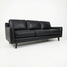 Sofá 3 Lugares Couro Natural:468black - 2