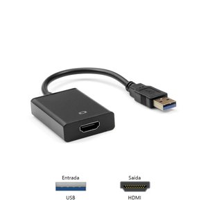 Cabo Adaptador Usb 2.0 M X Hdmi F Adp-usbhdmi10bk Plus Cable Pluscable