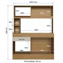 Ver imagem 5 de Cozinha Compacta 4 Portas 1 Gaveta Naturalle/Cristalo - Decibal