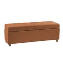 Ver imagem 4 de Canto Alemão Recamier Bau + Painel Madri 120cm Veludo Terracota - Inova Decor