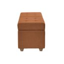 Ver imagem 5 de Canto Alemão Recamier Bau + Painel Madri 120cm Veludo Terracota - Inova Decor