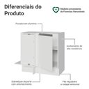 Ver imagem 3 de Balcão de Canto 1 Porta (sem Tampo) Branco Glamy Madesa
