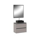 Ver mais imagens de Gabinete Banheiro 78cm 3 Gavetas Com Cuba E Espelheira Preto
