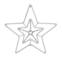 Ver imagem 1 de Desenho Estrela Colorida 5 Pontas Duplas Snowfall 60cm 110v