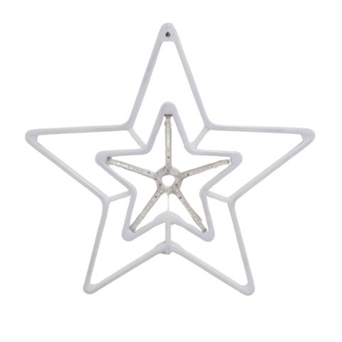 Desenho Estrela Colorida 5 Pontas Duplas Snowfall 60cm 110v