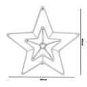 Ver imagem 2 de Desenho Estrela Colorida 5 Pontas Duplas Snowfall 60cm 110v