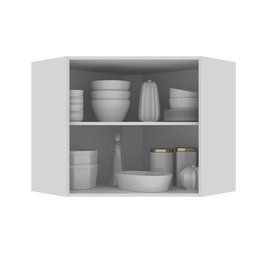 Armário Aéreo Modulado de Canto Fidelitá Viena 75cm 2 Portas  - 2