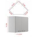 Ver imagem 4 de Armário Aéreo Modulado de Canto Fidelitá Viena 75cm 2 Portas