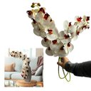 Ver imagem 6 de Kit 2 Orquídeas Artificiais 110cm Toque Real Branco Luxo para Vaso e Aparador