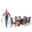 Ver imagem 6 de Conjunto de Mesa Sala de Jantar Tampo com Vidro 1,80m 6 Cadeiras Grécia Dobuê