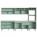 Ver imagem 3 de Cozinha Completa One 10 Portas com Vidro 1 Gaveta Verde Bellagio - Gralar
