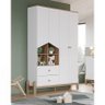 Guarda Roupa Infantil Ambiente Ternura 4 Portas Branco Jequitibá Hp - Henn - 1
