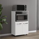 Ver imagem 1 de Armário Vertical Multiuso 2 Portas sem Gavetas MDP 60cm Branco Mais de Casa