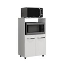 Ver imagem 3 de Armário Vertical Multiuso 2 Portas sem Gavetas MDP 60cm Branco Mais de Casa