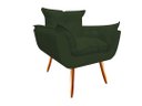 Ver imagem 4 de Kit Namoradeira + Poltrona Decorativa Opala Suede Verde Pés Madeira Mz Decor
