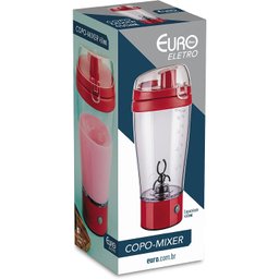 Euro Home -vm - Mixer Shake À Pilha com Copo, Vermelho - 4