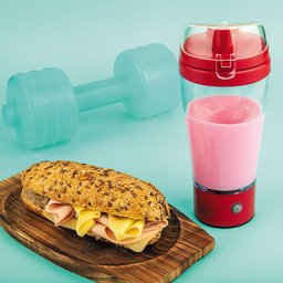 Euro Home -vm - Mixer Shake À Pilha com Copo, Vermelho - 3
