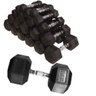 Kit Halteres Sextavado 10 Pares 12,5kg a 35kg As2102 Preto - 1