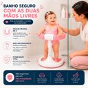 Ver imagem 4 de Suporte de Banho para Bebê em Pé Ajustável 44-54cm com Apoio Frontal e Base Antiderrapante para Box 