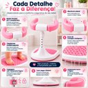 Ver imagem 7 de Suporte de Banho para Bebê em Pé Ajustável 44-54cm com Apoio Frontal e Base Antiderrapante para Box 