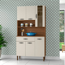 Ver imagem 4 de Armário Kit de Cozinha S 6P Golden Nogueira Off White
