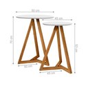 Ver imagem 2 de Mesa Lateral Mezinhas Brisa Alta Redondo MDF Madeira 50cm Branco Casah