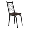Kit 6 Cadeiras de Cozinha Delaware Estampado Imbuia Pés de Ferro Preto - 3