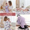 Momcozy Manta Swaddle de Musselina Ultra Macia 2 Unid Floral Roxo - 3