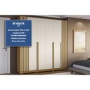 Ver imagem 2 de Guarda Roupa Casal 6 Portas (2 Ripadas) e 4 Gavetas Jamile Cinamomo/off White - Acp