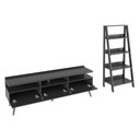 Ver imagem 4 de Rack para Tv até 65 Polegadas Madesa Londres e Estante Escada - Preto